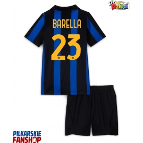 Koszulka piłkarska Inter Milan Nicolo Barella #23 Strój Domowy dla dzieci 2026-27 tanio Krótki Rękaw (+ Krótkie spodenki)